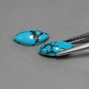 Turquoise Gemstone in 12 x 6 mm (calibrated) Size for Sale, Turquoise Stone in Blue Color