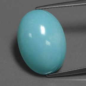 11.14 ct Blue Turquoise Gemstone, Turquoise Gem in Oval Cabochon Shape for Sale.