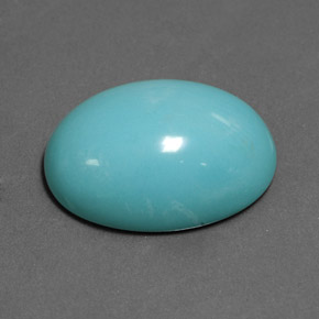 11.14 ct Blue Turquoise Stone, Natural Turquoise in Oval Cabochon Shape for Sale