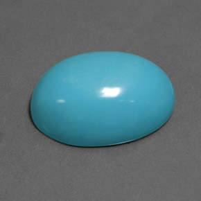 11.44 ct Blue Turquoise Stone, Natural Turquoise in Oval Cabochon Shape for Sale