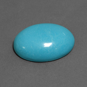 8.89 ct Blue Turquoise Stone, Natural Turquoise in Oval Cabochon Shape for Sale
