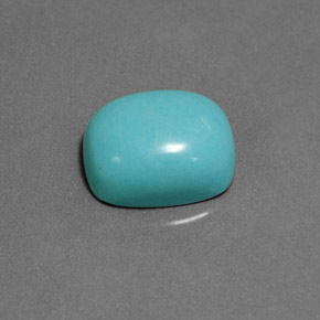 2.62 ct Blue Turquoise Stone, Natural Turquoise in Cushion Cabochon Shape for Sale