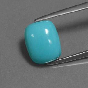 2.55 ct Blue Turquoise Gemstone, Turquoise Gem in Cushion Cabochon Shape for Sale.