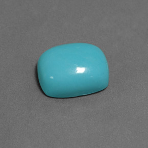2.55 ct Blue Turquoise Stone, Natural Turquoise in Cushion Cabochon Shape for Sale