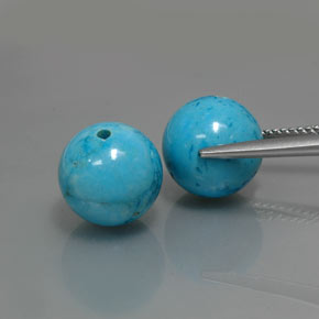 Turquoise Gemstone in 10.2 mm Size for Sale, Turquoise Stone in Blue Color