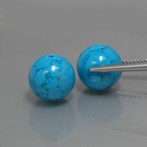 Turquoise Gemstone in 10.2 mm Size for Sale, Turquoise Stone in Blue Color