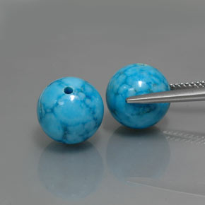 Turquoise Gemstone in 10.2 mm Size for Sale, Turquoise Stone in Blue Color