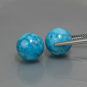 Turquoise Gemstone in 10.2 mm Size for Sale, Turquoise Stone in Blue Color