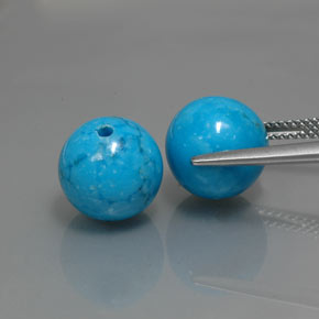 Turquoise Gemstone in 10.2 mm Size for Sale, Turquoise Stone in Blue Color