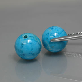 Turquoise Gemstone in 10.2 mm Size for Sale, Turquoise Stone in Blue Color