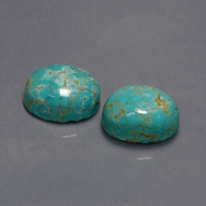 2.97 ct Green Turquoise Stone, Natural Turquoise in Oval Cabochon Shape for Sale