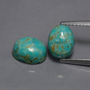 3.04 ct Green Turquoise Gemstone, Turquoise Gem in Oval Cabochon Shape for Sale.