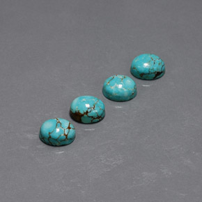 Turquoise Gemstone in 8 x 6 mm (calibrated) Size for Sale, Turquoise Stone in Blue Green Color