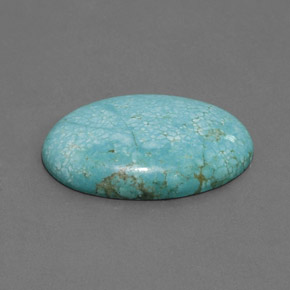 24.01 ct Green Turquoise Stone, Natural Turquoise in Oval Cabochon Shape for Sale