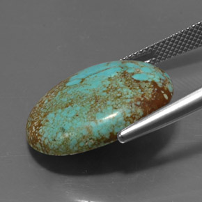 Turquoise Gemstone in 21.2 x 17.1 mm Size for Sale, Turquoise Stone in Blue Green Color