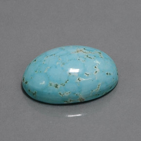 8.31 ct Blue Turquoise Stone, Natural Turquoise in Oval Cabochon Shape for Sale