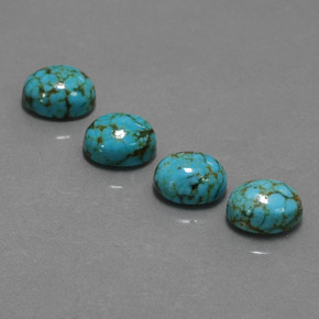 Turquoise Gemstone in 8 x 6 mm (calibrated) Size for Sale, Turquoise Stone in Blue Color