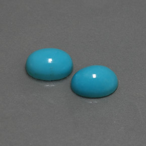 1.38 ct Blue Turquoise Stone, Natural Turquoise in Oval Cabochon Shape for Sale