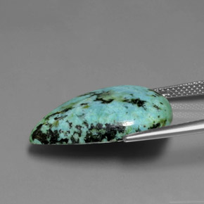 Turquoise Gemstone in 22.9 x 16.1 mm Size for Sale, Turquoise Stone in Blue Green Color