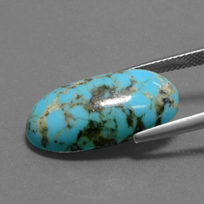 Turquoise Gemstone in 23.2 x 11.6 mm Size for Sale, Turquoise Stone in Blue Color