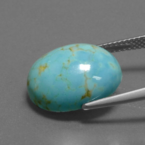 Turquoise Gemstone in 16 x 12 mm (calibrated) Size for Sale, Turquoise Stone in Blue Color