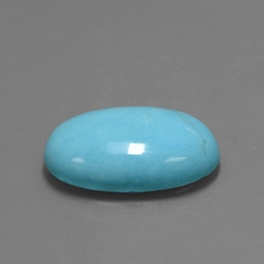 3.70 ct Blue Turquoise Stone, Natural Turquoise in Oval Cabochon Shape for Sale