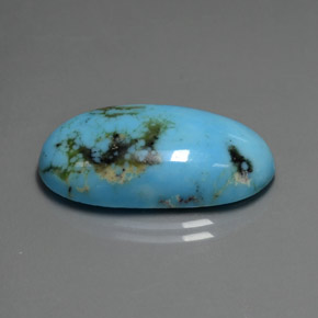 14.23 ct Blue Turquoise Stone, Natural Turquoise in Oval Cabochon Shape for Sale