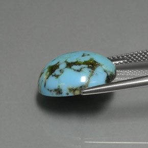 Turquoise Gemstone in 14.7 mm Size for Sale, Turquoise Stone in Blue Color
