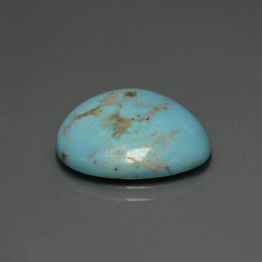 7.39 ct Blue Turquoise Stone, Natural Turquoise in Fancy Cabochon Shape for Sale