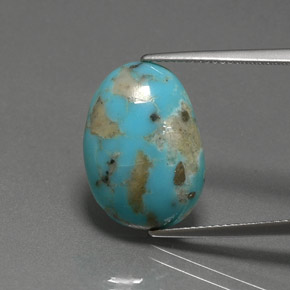 7.98 ct Blue Turquoise Gemstone, Turquoise Gem in Fancy Cabochon Shape for Sale.