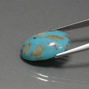 Turquoise Gemstone in 18.1 x 12.8 mm Size for Sale, Turquoise Stone in Blue Color