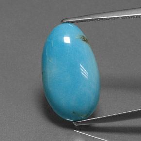 3.96 ct Blue Turquoise Gemstone, Turquoise Gem in Fancy Cabochon Shape for Sale.