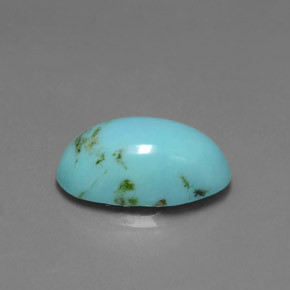 2.94 ct Blue Turquoise Stone, Natural Turquoise in Oval Cabochon Shape for Sale