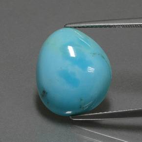 6.21 ct Blue Turquoise Gemstone, Turquoise Gem in Fancy Cabochon Shape for Sale.