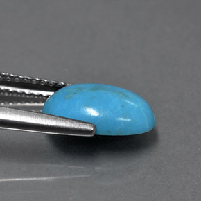 Turquoise Gemstone in 11.1 x 7.3 mm Size for Sale, Turquoise Stone in Blue Color