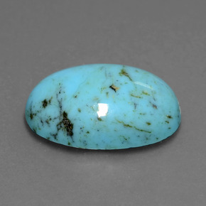 7.13 ct Blue Turquoise Stone, Natural Turquoise in Oval Cabochon Shape for Sale