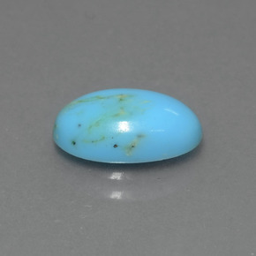 1.62 ct Blue Turquoise Stone, Natural Turquoise in Oval Cabochon Shape for Sale