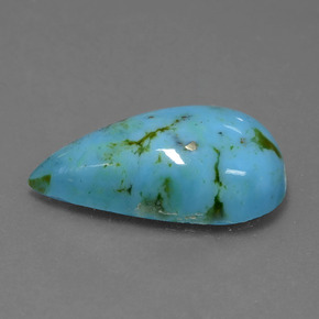 8.46 ct Blue Turquoise Stone, Natural Turquoise in Pear Cabochon Shape for Sale