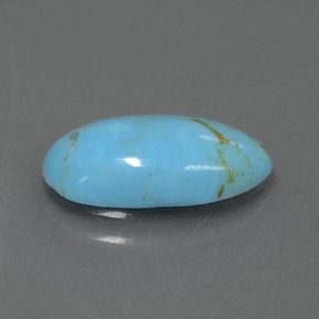 1.63 ct Blue Turquoise Stone, Natural Turquoise in Fancy Cabochon Shape for Sale