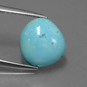 1.69 ct Blue Turquoise Gemstone, Turquoise Gem in Fancy Cabochon Shape for Sale.