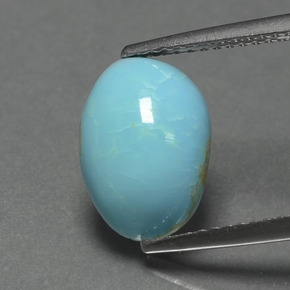 2.07 ct Blue Turquoise Gemstone, Turquoise Gem in Fancy Cabochon Shape for Sale.
