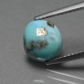 1.83 ct Blue Turquoise Gemstone, Turquoise Gem in Fancy Cabochon Shape for Sale.