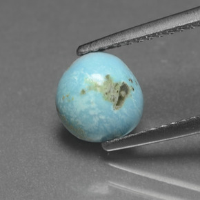 0.90 ct Blue Turquoise Gemstone, Turquoise Gem in Fancy Cabochon Shape for Sale.