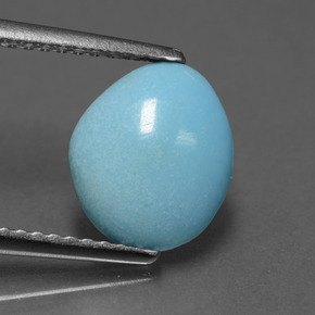 0.91 ct Blue Turquoise Gemstone, Turquoise Gem in Fancy Cabochon Shape for Sale.