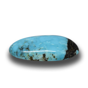 10.37 ct Blue Turquoise Stone, Natural Turquoise in Fancy Cabochon Shape for Sale