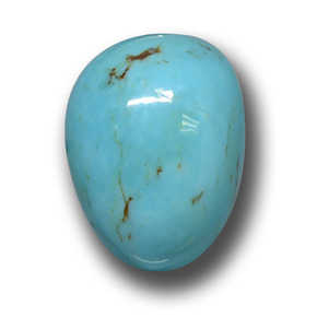 7.21 ct Blue Turquoise Gemstone, Turquoise Gem in Fancy Cabochon Shape for Sale.