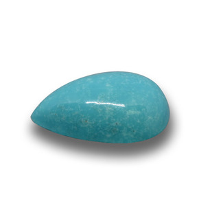 4.42 ct Blue Turquoise Stone, Natural Turquoise in Pear Cabochon Shape for Sale