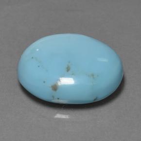 6.44 ct Blue Turquoise Stone, Natural Turquoise in Round Cabochon Shape for Sale