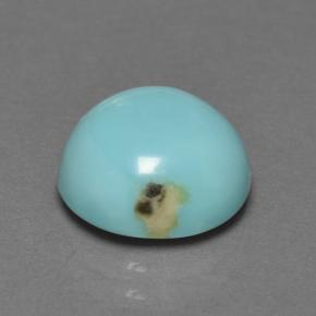 3.38 ct Blue Turquoise Stone, Natural Turquoise in Round Cabochon Shape for Sale
