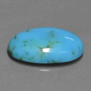 4.42 ct Blue Turquoise Stone, Natural Turquoise in Oval Cabochon Shape for Sale